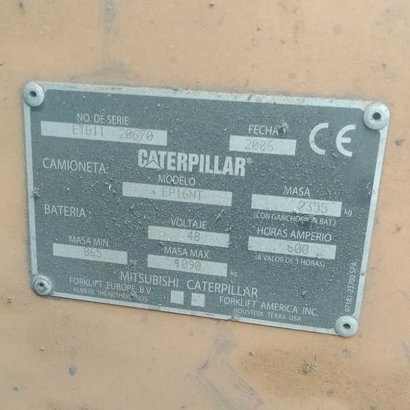Electrica 1600kg | Mástil tríplex 4350mm CAT - Imagen 3