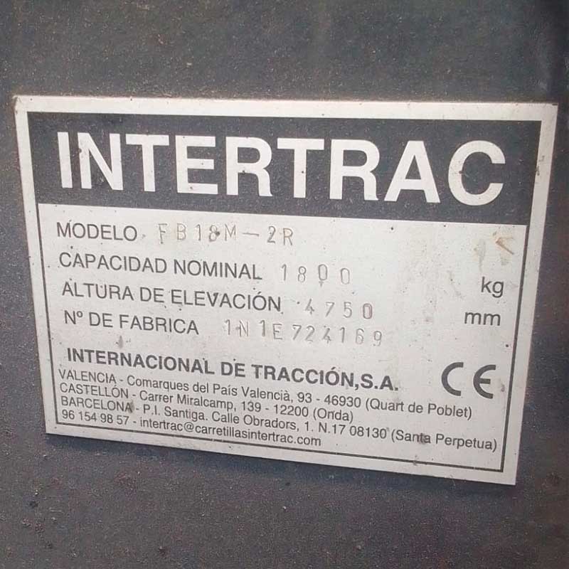 Electrica 1800kg | Mástil tríplex 4750mm TCM - Imagen 3